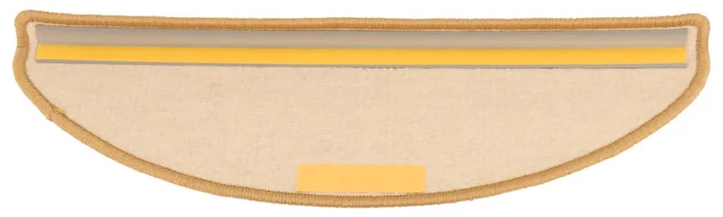 Tapetes de escada autoadesivos 15 pcs 65x21x4 cm laranja