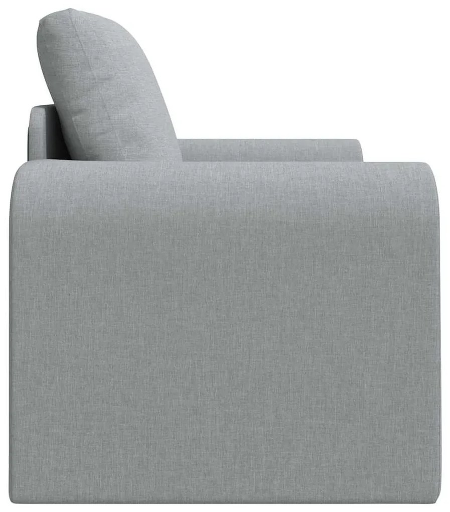 Sofá Cama 2-em-1 Cinza Claro 98x71x83 cm Tecido