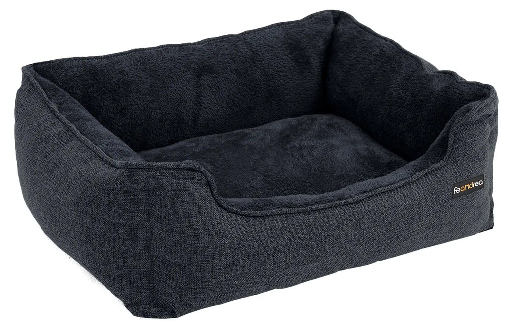 Cama para cães FEANDREA, cama para animais de estimação, sofá para cães com capa removível e lavável, para cães pequenos, 70 x 55 x 21 cm, cinza escuro