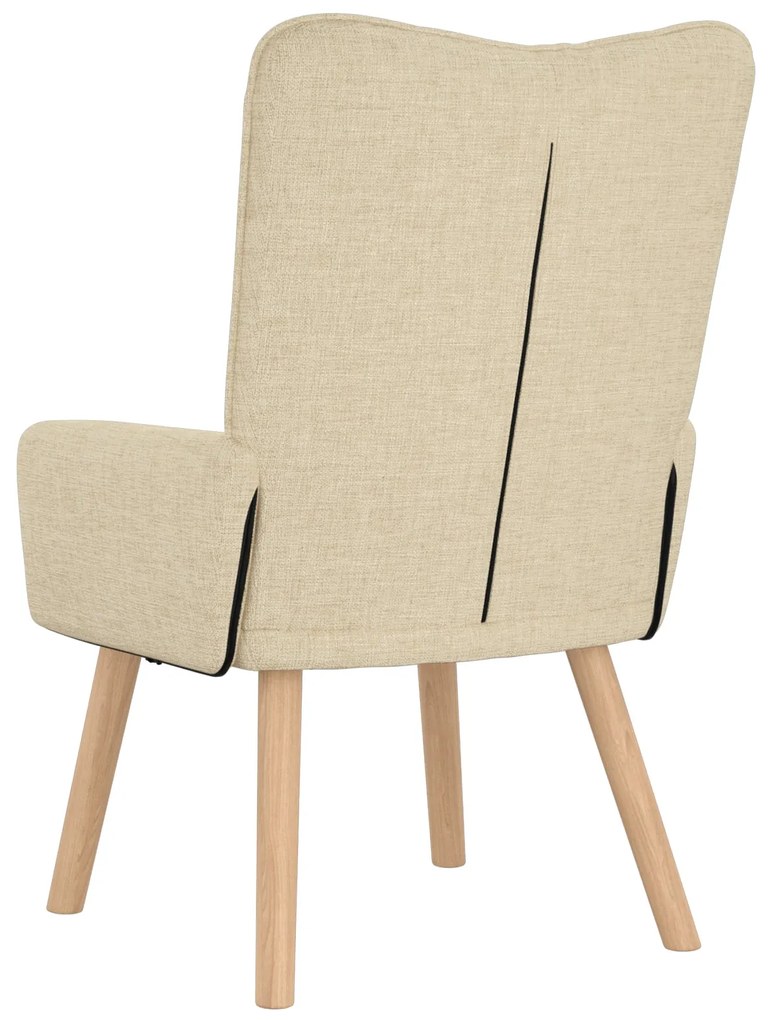Poltrona Relaxante vidaXL em Tecido Creme