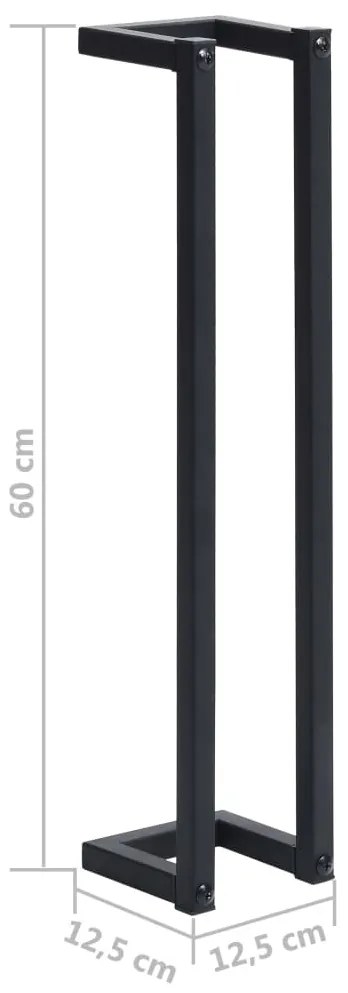 Toalheiro 12,5x12,5x60 cm ferro preto