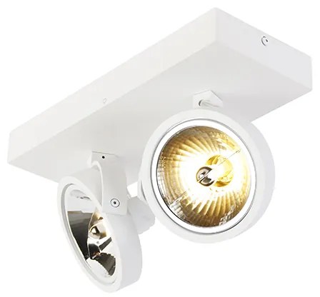 Projetores de design ajustáveis brancos 2-luzes - Go Moderno