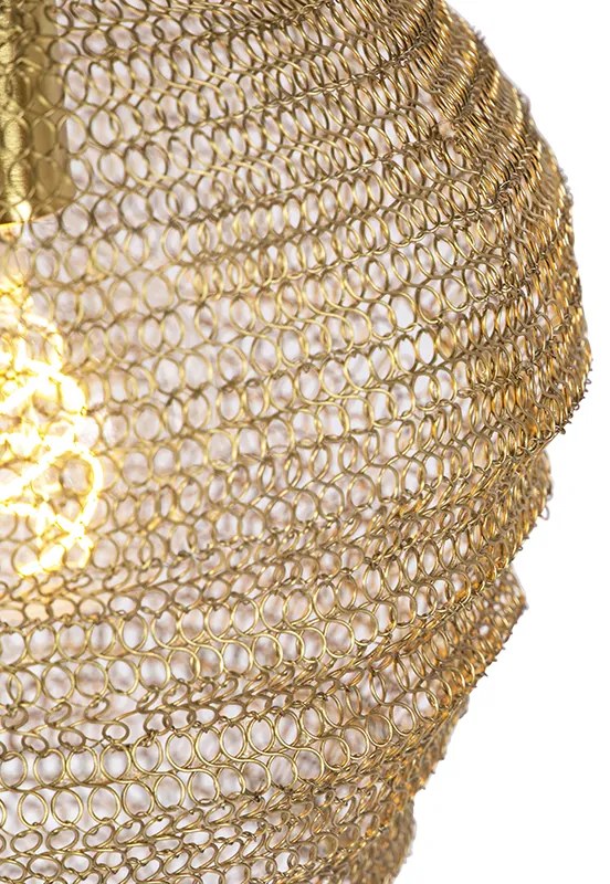 Candeeiro de suspensão oriental dourado 30 cm - Nidum Oriental