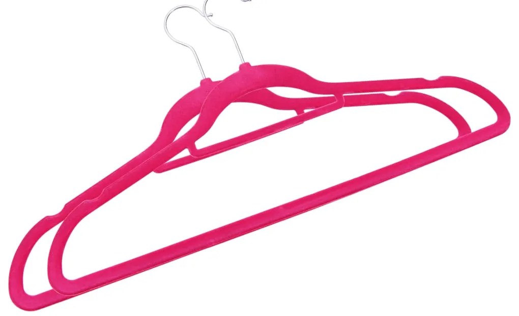 100 pcs conjunto de cabides antiderrapantes veludo rosa