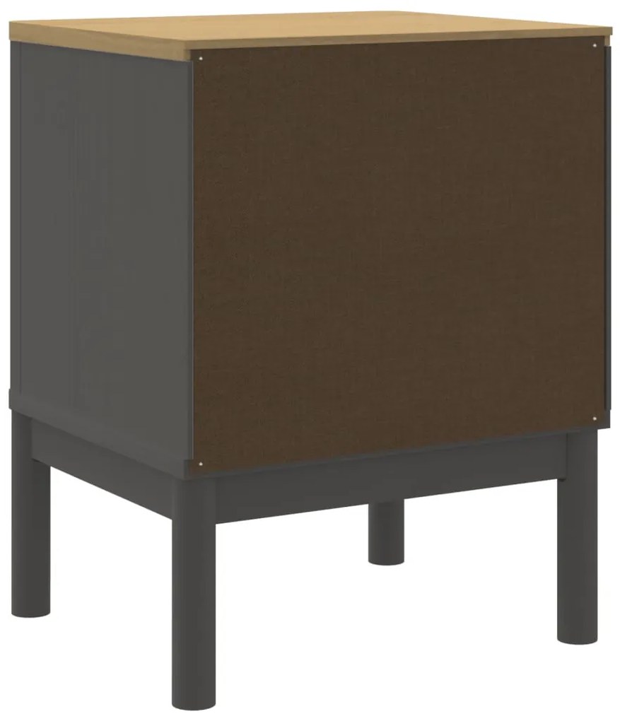 Mesa de cabeceira 45x39x57 cm madeira de pinho maciça cinzento