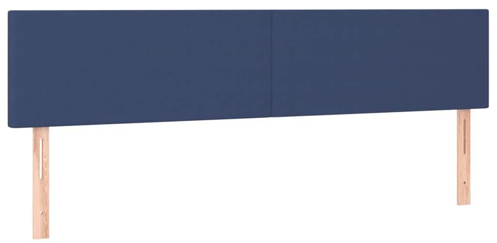 Estrutura de cama sem colchão 120x190 cm tecido azul