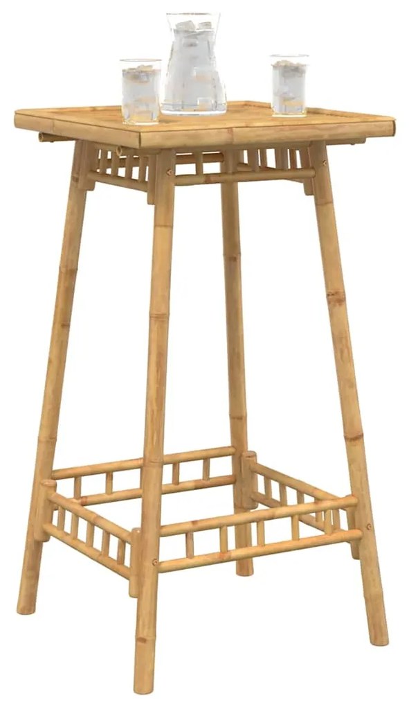 Mesa de bar para exterior quadrado 55x55x100 cm bambu