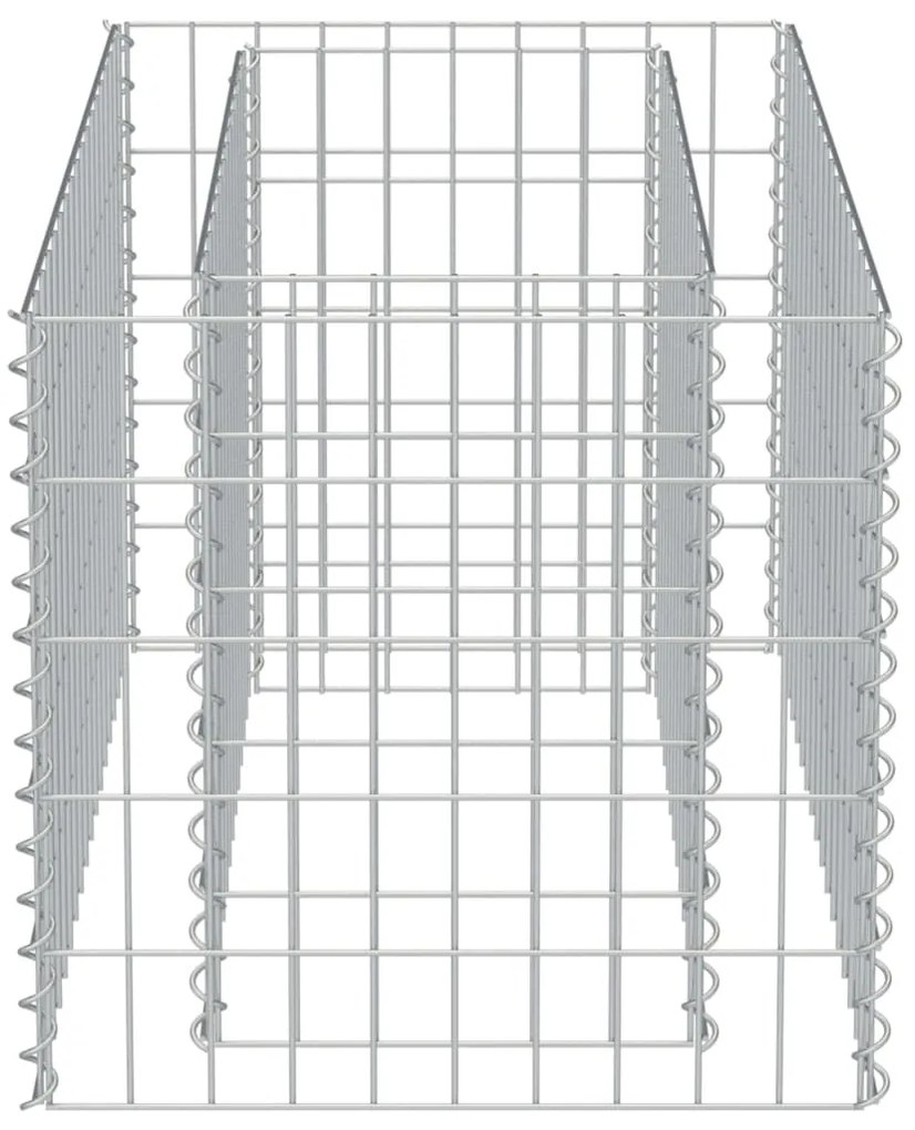 Canteiro elevado/cesto gabião 90x50x50 cm aço galvanizado