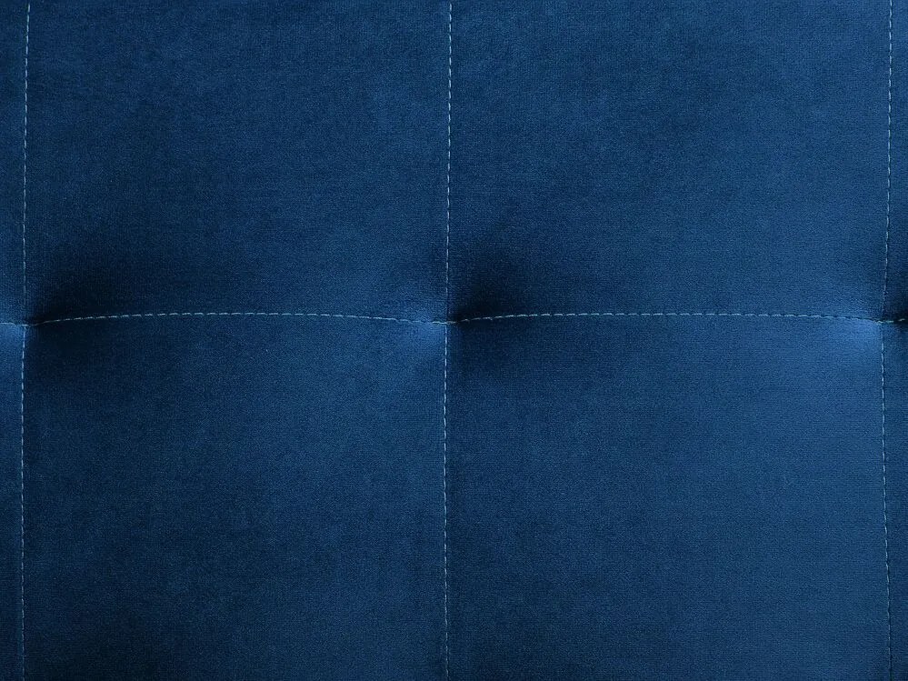 Sofá de canto 4 lugares com repousa-pés em veludo azul marinho à esquerda ABERDEEN Beliani