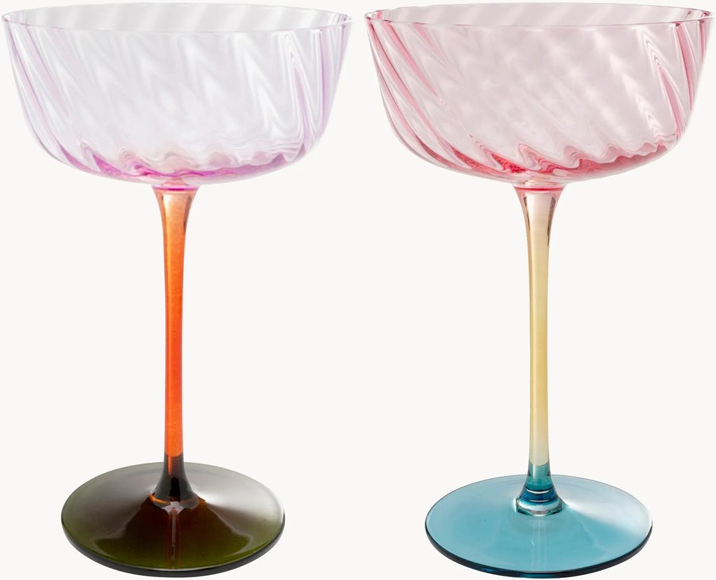 Taças de champanhe Twist, conjunto de 4
