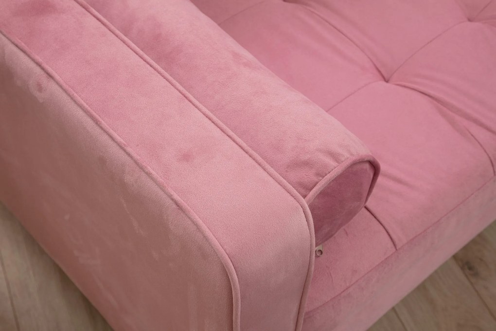 Sofá de 3 Lugares Rome – Rosa Empoeirado – 215 cm x 90 cm x 70 cm