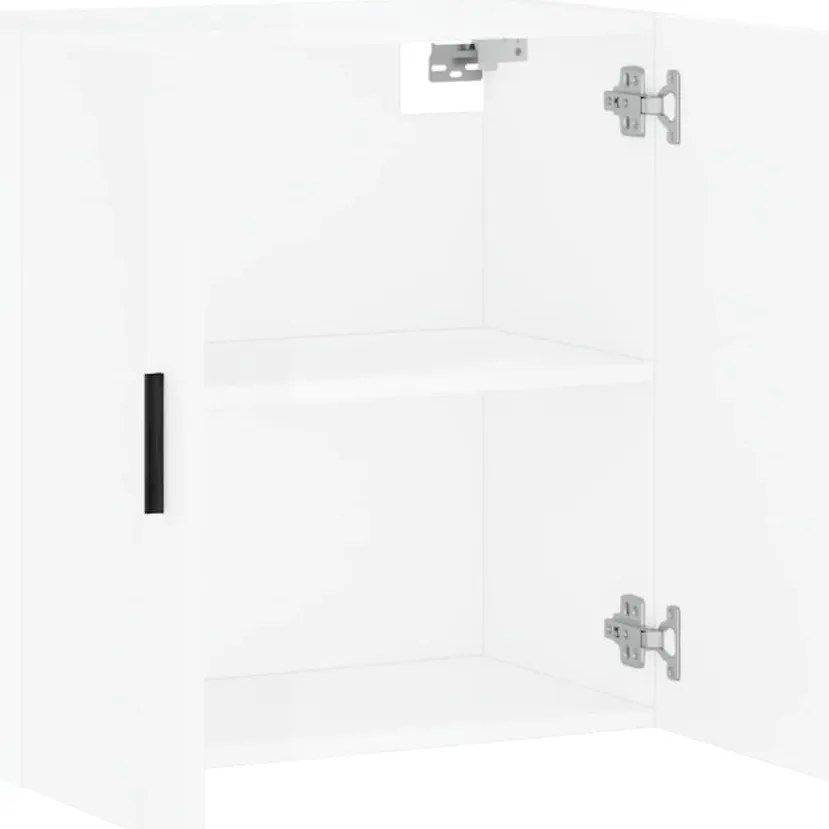 Armário de parede 60x31x60cm derivados madeira branco brilhante