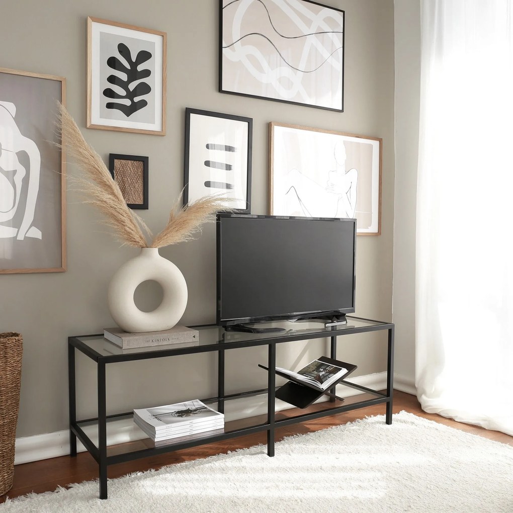 Móvel TV Basic – Preto Fosco – 130 cm x 45 cm x 40 cm