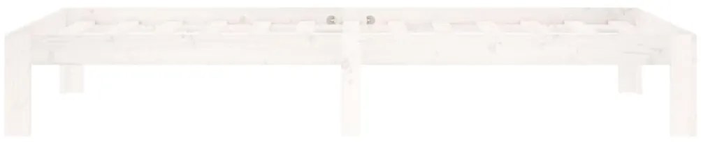 Estrutura de cama 90x200 cm pinho maciço branco