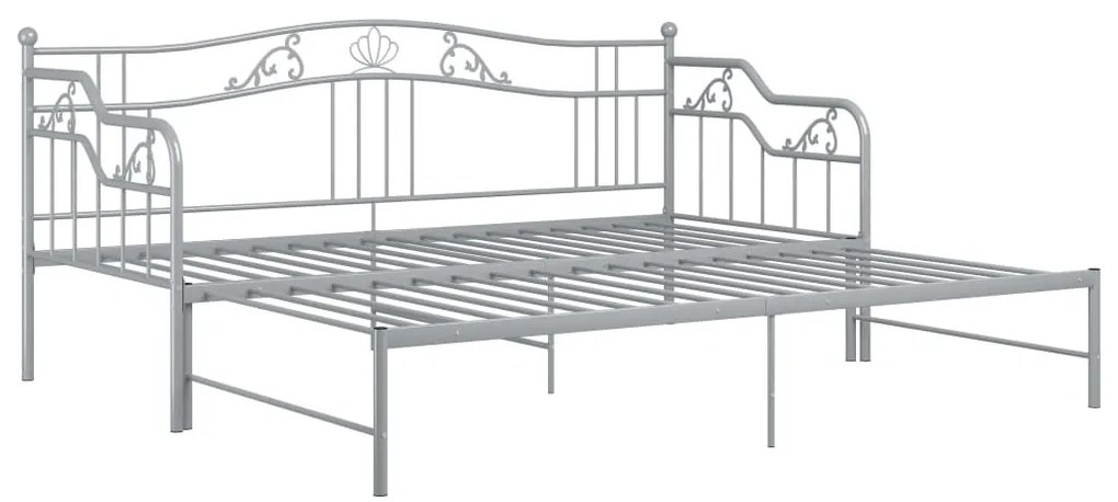 Estrutura sofá-cama de puxar 90x200 cm metal cinzento