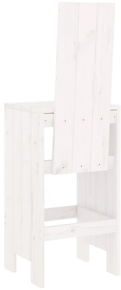 Cadeiras de bar 2 pcs 40x42x120 cm pinho maciço branco