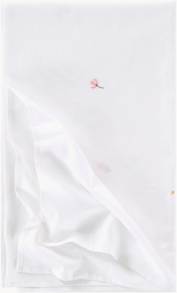 Toalha de mesa em algodão bordada Fleur