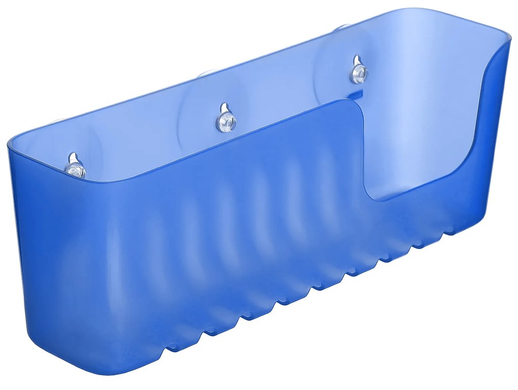 Cesto Wc com Ventosas Standard Azul 30X8.5X11CM
