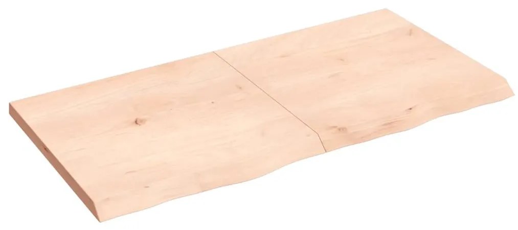 Prateleira de parede 120x60x(2-4)cm carvalho maciço não tratado