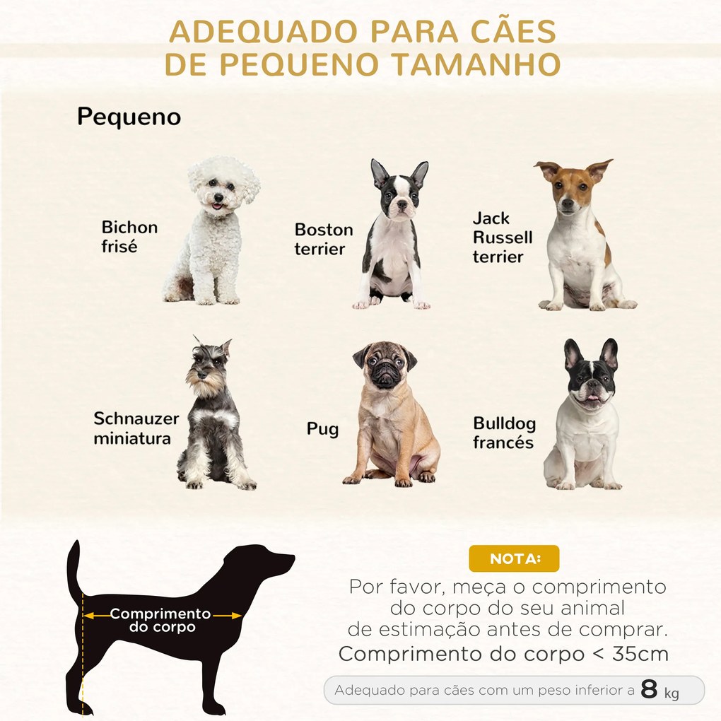 PawHut Sofá para Animais de Estimação em Veludo Suave Sofá Cama para Cães Gatos Médios e Pequenos Acolchoado Grosso Pés de Madeira 70x40x28cm Bege