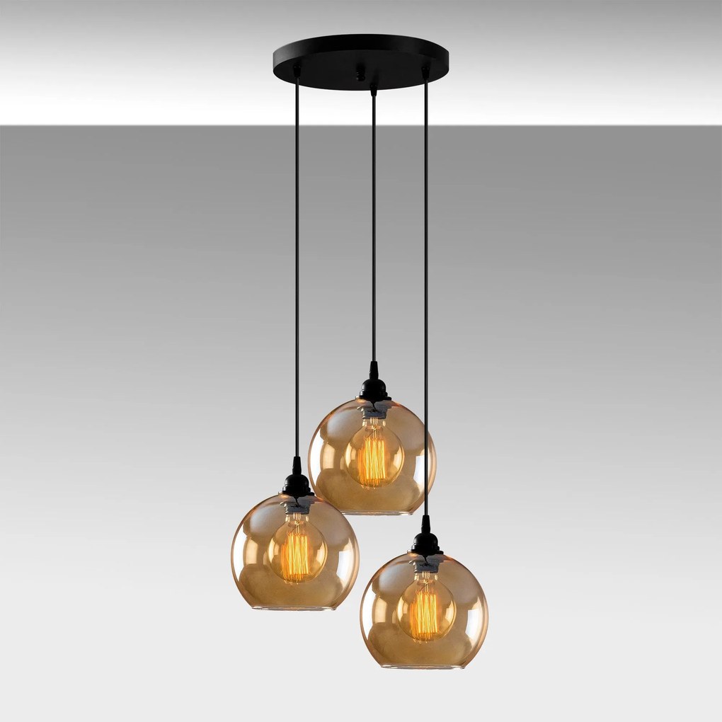 Chandelier Gold – Dourado e Preto – 44 x 44 cm