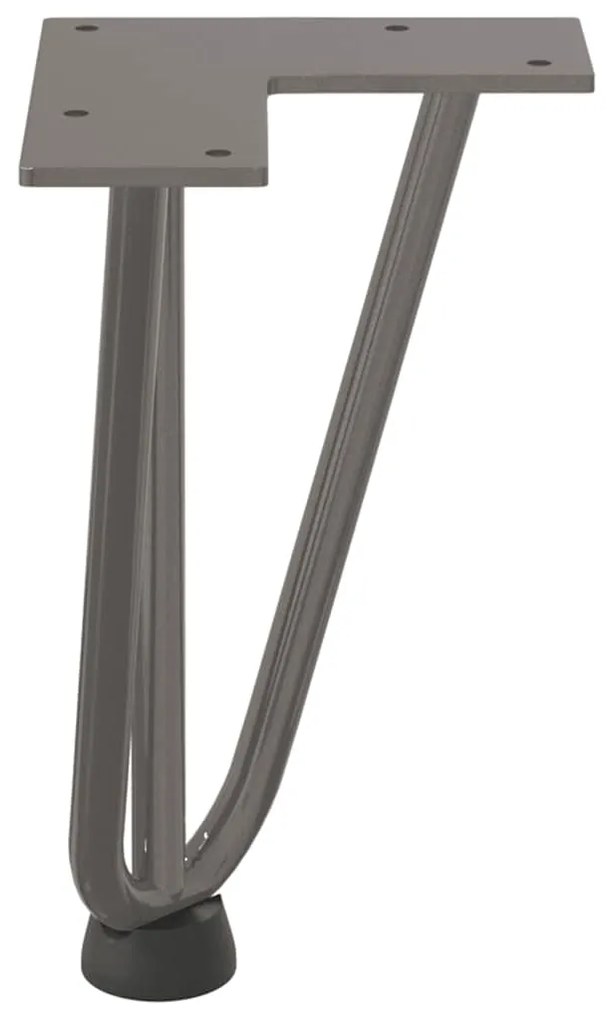 Pernas de grampo para mesa de centro 4 peças Aço natural 20 cm Aço mac