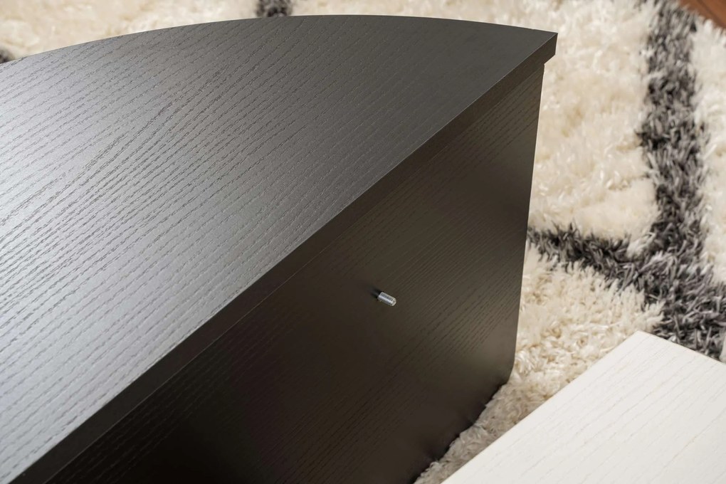 Mesa de Centro Orion – Branco Madeira – 90x30x60 cm / Preto Madeira –