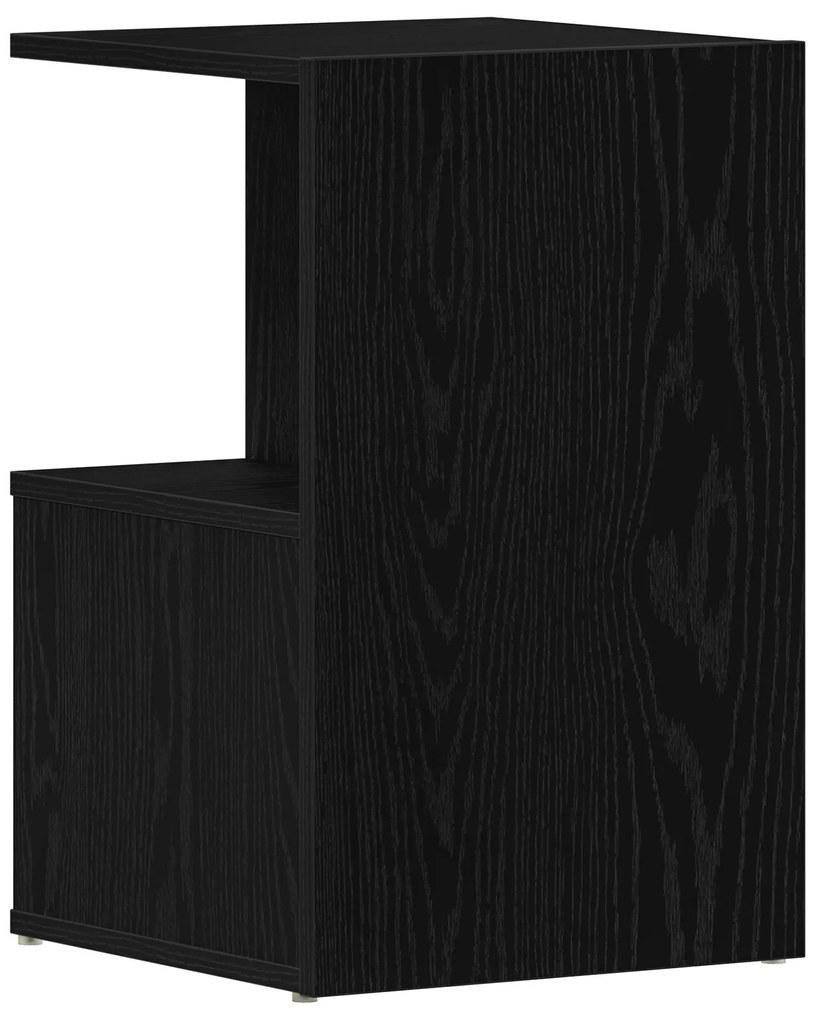 Mesas de cabeceira 2 pcs Madeira de Carvalho Preto 35x35x55 cm Madeira
