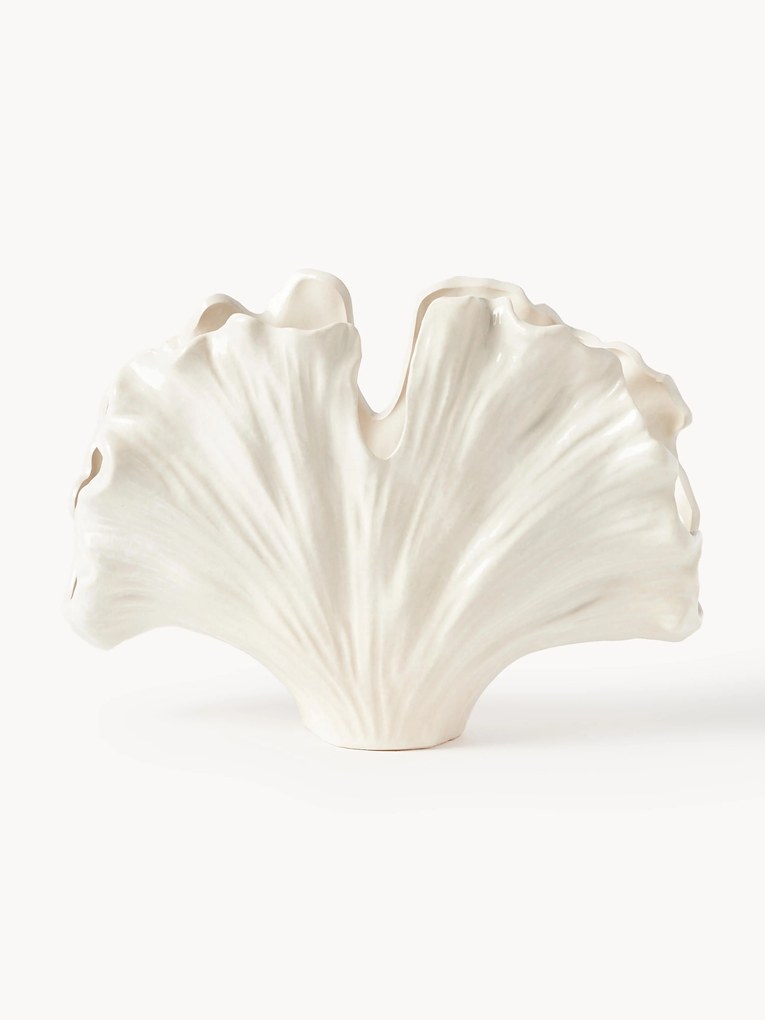 Vase Gingko in Shell Shape, H 24 cm