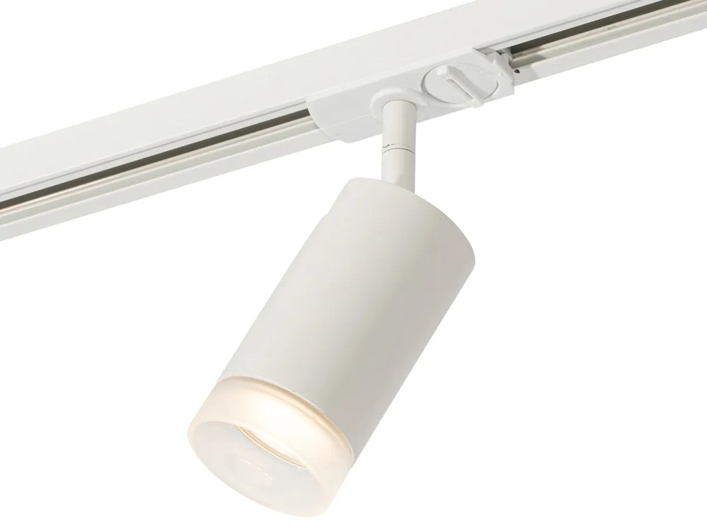 Foco Moderno com Anel Branco para Sistema de Calha Monofásico GU10 50mm - Iconic Jeana