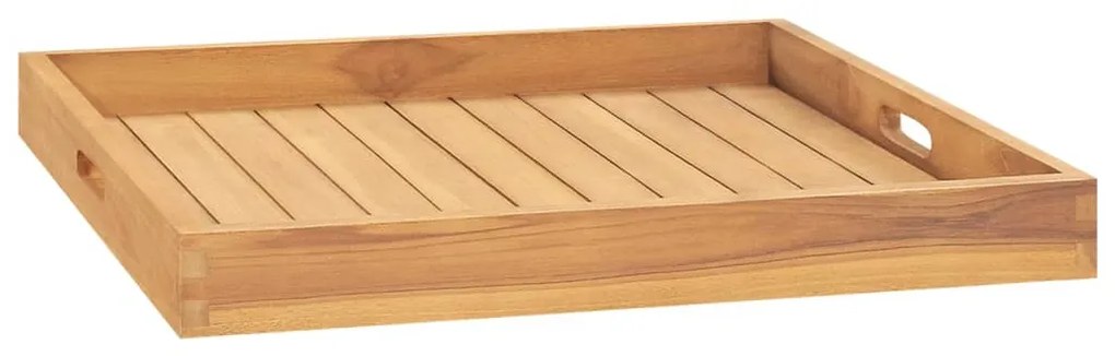 315458 vidaXL Bandeja de servir 60 x 60 cm madeira de teca maciça
