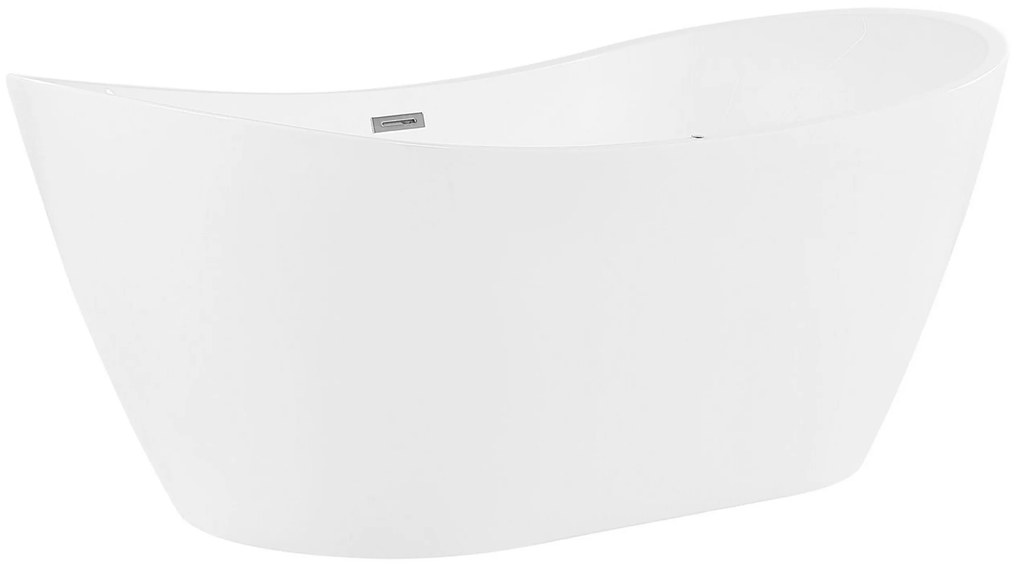 Banheira autónoma de hidromassagem em acrílico branco com LED 180 x 85 cm ANTIGUA Beliani