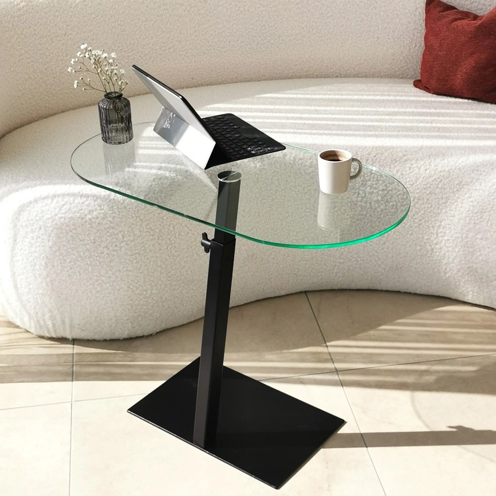 Mesa de Café Ovale Lungo - Preto - 70x75x35cm