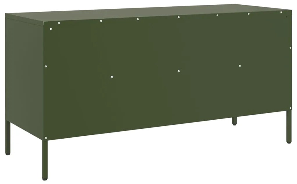 Móvel de TV 100,5x39x50,5 aço verde-azeitona