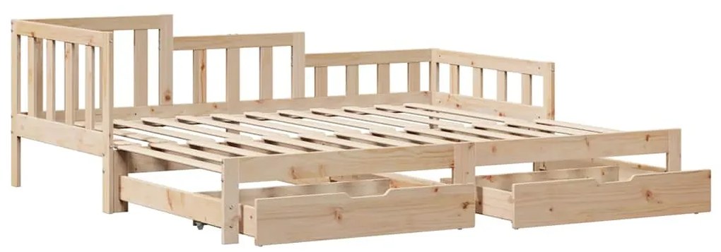 Sofá-cama com gavetão e gavetas sem colchão 90x190 cm