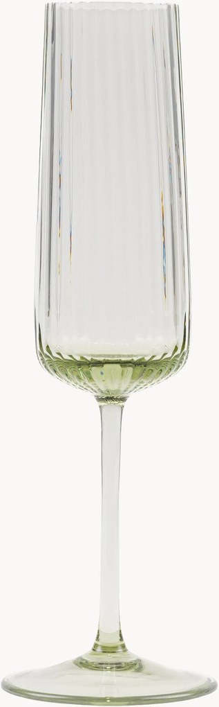 Copos de champanhe artesanais Ripple, conjunto de 2