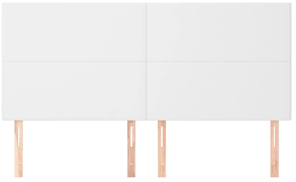 Cabeceira de cama 4 pcs couro artificial 90x5x78/88 cm branco