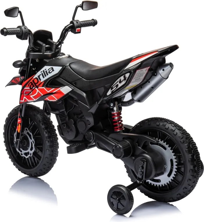 Mota elétrica para Crianças 12V Aprilia RX, Rodas Espuma EVA Vermelha