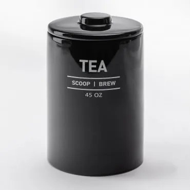 Tarro Para Chá 127 Cl Em Cerâmica Yorts Preto - Sklum