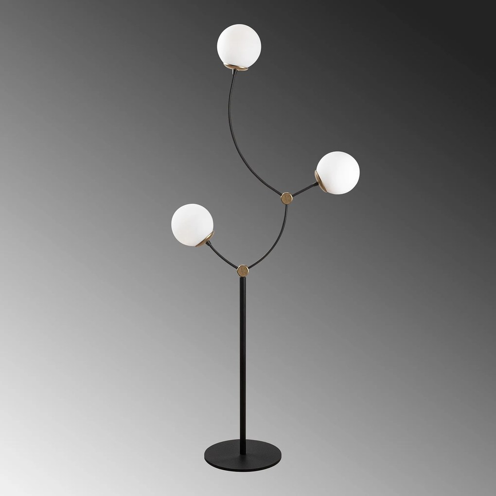 Candeeiro de Pé Kromozom – Preto e Branco – 65 x 30 cm