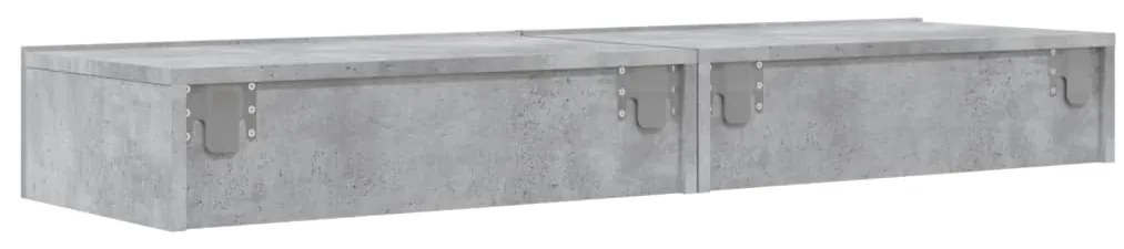 Móveis de TV com luzes LED 2 pcs 60x35x15,5 cm cinzento cimento