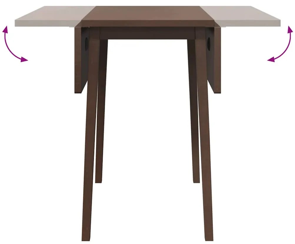 Mesa de jantar madeira seringueira maciça castanho