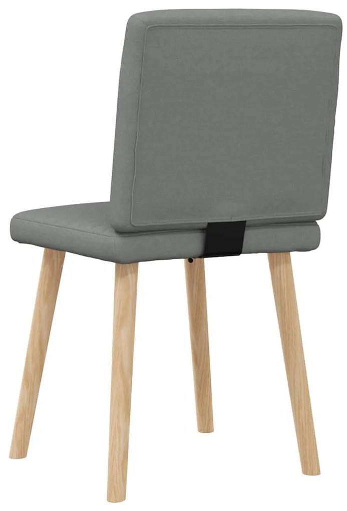Cadeiras de jantar 2 pcs tecido cinzento-escuro