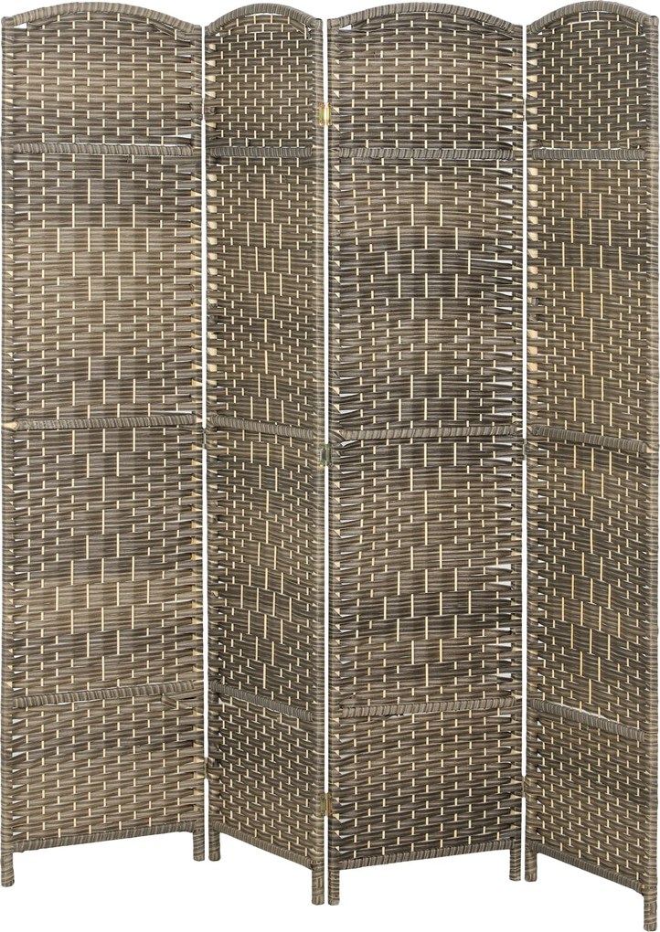 Biombo de 4 Painéis, 180 x 1,7 x 180 cm, Design Dobrável, Cor Carvalho Escuro