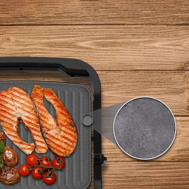 Grelhador elétrico com 2000W Rock'nGrill 2000 Full Open