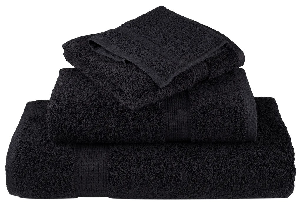 Toalhas de Sauna Premium "SOLUND" 25 pcs Preto 80x200 cm 550 gsm