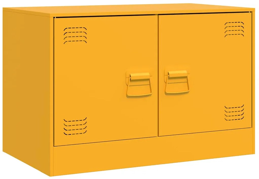 Móveis de TV 2 pcs 67x39x44 cm aço amarelo mostarda