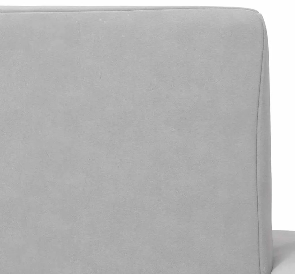 Sofá-cama infantil pelúcia macia cinzento-claro