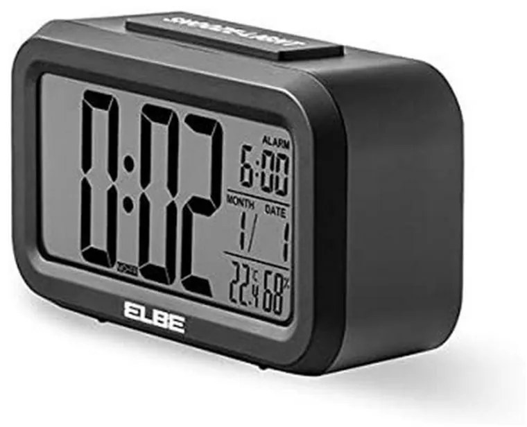 Rádio Despertador ELBE RD668N Preto LCD 4,4"