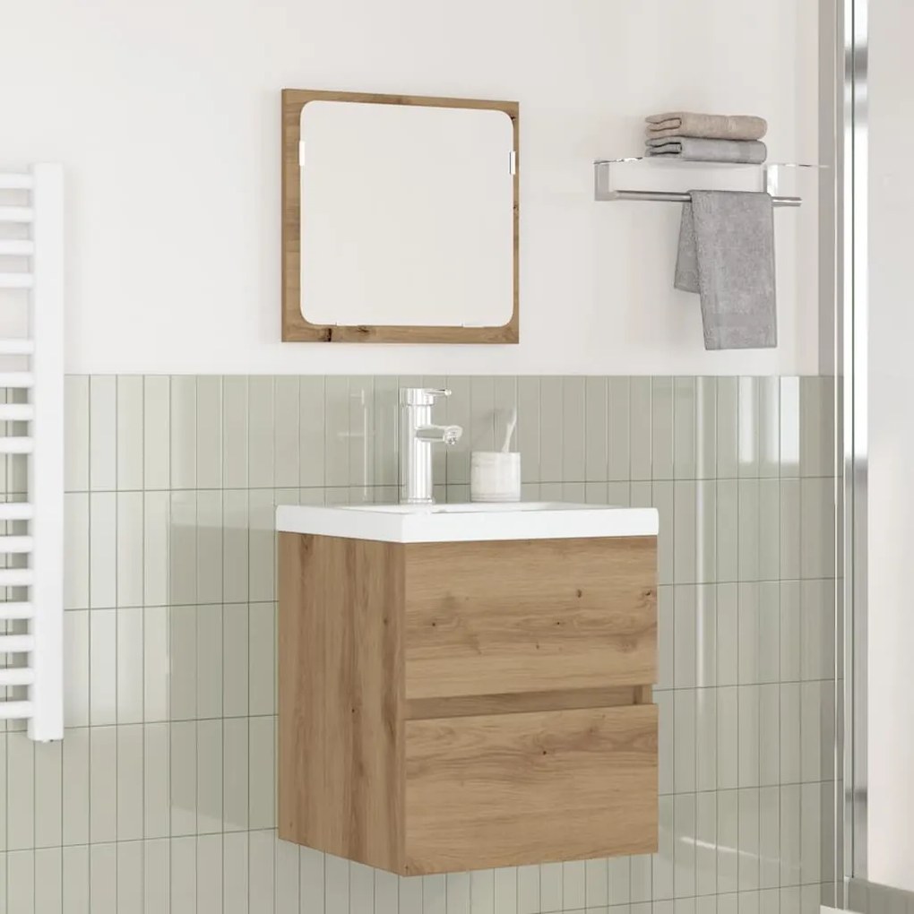 vidaXL Conjunto de Móveis para Banheiro 3 pcs Carvalho Preto e Branco